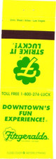 Capa Matchbook Vintage Las Vegas Nevada Fitzgeralds Casino/Hotel Strike It, usado comprar usado  Enviando para Brazil
