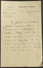 Maréchal Joseph GALLIENI autographe au président Armand FALLIERES comprar usado  Enviando para Brazil
