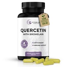 Quercetina com bromelina 1000mg por porção, 120 cápsulas vegetarianas comprar usado  Enviando para Brazil