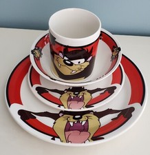 Conjunto de porcelana vintage Looney Tunes TAZ 4 peças combinando Tasmanian Devil Gibson , usado comprar usado  Enviando para Brazil