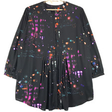 Blusa Seven7 Melissa McCarthy Feminina 3X Preta Poli Manga Longa Botão para Cima comprar usado Blusa Seven7 Melissa McCarthy Feminina 3X Preta Poli Manga Longa Botão para Cima comprar usado  Enviando para Brazil