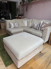 Rattan shaped sofa for sale  MANCHESTER