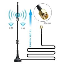 12dBi 2,4G/5,8G 4G LTE WLAN Antenne RG174 Kabel SMA Stecker Mit-Magnetfuß comprar usado  Enviando para Brazil