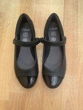 Clarks girls black for sale  SOUTHAMPTON