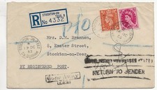 1953 registered cover for sale  LONDON