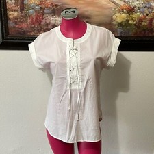 Blusa J.Crew branca 100% algodão manga curta com cadarço feminina tamanho 4 comprar usado Blusa J.Crew branca 100% algodão manga curta com cadarço feminina tamanho 4 comprar usado  Enviando para Brazil