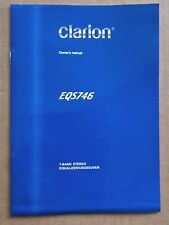 Clarion EQS746 Manual do Proprietário OEM * 15 Páginas Apenas em Inglês * comprar usado  Enviando para Brazil