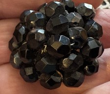 Usado, Botão grande vintage robusto cúpula de vidro corte preto - W-200 comprar usado Usado, Botão grande vintage robusto cúpula de vidro corte preto - W-200 comprar usado  Enviando para Brazil