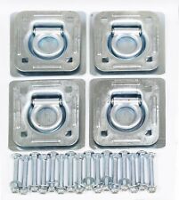 (4) Recessed D-Rings w Placas de apoio & Hardware Trailer RV Flush Mount Tiedown comprar usado  Enviando para Brazil