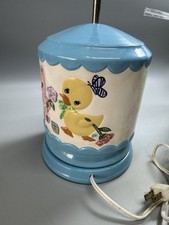 Abajur azul vintage para quarto de bebê com pato, cordeiro e urso.  Assinado. comprar usado  Enviando para Brazil