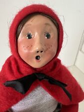 Saia xadrez quadriculada Byers Choice Caroler 1990 menina com sardas capa vermelha comprar usado  Enviando para Brazil