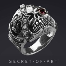 Totenkopf ring silber gebraucht kaufen  Nürnberg