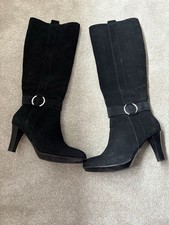 Clarks black suede for sale  KINGSWINFORD