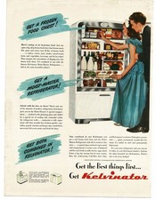 1946 Kelvinator Moist Master Geladeira Freezer Impressão Vintage Anúncio 2, usado comprar usado  Enviando para Brazil