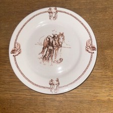 Totally Today Western Themed 7-1/2" prato de salada cowboy, cavalo, botas selim, usado comprar usado  Enviando para Brazil