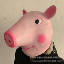 Máscara de látex fantasia Halloween Peppa Pig cabeça máscara festa carnaval cosplay adereço, usado comprar usado  Enviando para Brazil