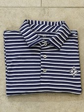 Camisa polo masculina Furman Paladins listra roxa grande maré sul logotipo NCAA G comprar usado  Enviando para Brazil