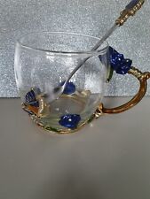 Enamel blue flower for sale  BALLYMONEY