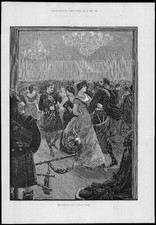 1883 antique print for sale  ASHFORD