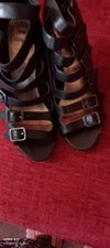 Black strappy heeled for sale  BURTON-ON-TRENT