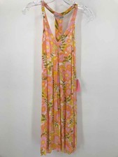 Pre-Owned Rayasun Orange Size Large Floral Knee Length Sleeveless Dress comprar usado Pre-Owned Rayasun Orange Size Large Floral Knee Length Sleeveless Dress comprar usado  Enviando para Brazil