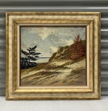 Pintura a óleo a bordo Glenn F. Bastian "Indiana Sand Dunes", usado comprar usado Pintura a óleo a bordo Glenn F. Bastian "Indiana Sand Dunes", usado comprar usado  Enviando para Brazil