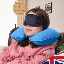 Travesseiro de pescoço inflável em forma de U travesseiro de viagem respirável macio comprar usado  Enviando para Brazil