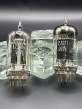 Par de tubos Philco/Sylvania USAF 6189/12AU7WA, placa preta tira-D Getter comprar usado  Enviando para Brazil