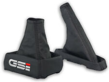 FÜR OPEL ASTRA F SCHALTMANSCHETTE HANBREMSSACK LEDER + STICKEREI GSi SCHWARZ na sprzedaż  PL