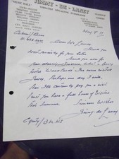 Carta assinada à mão por Jimmy de Laney Vintage Drag Act de 1977, usado comprar usado Carta assinada à mão por Jimmy de Laney Vintage Drag Act de 1977, usado comprar usado  Enviando para Brazil