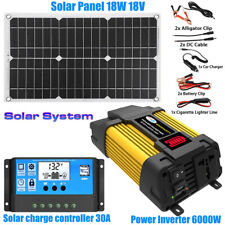 Kit painel solar 6000W carregador de bateria controlador caravana van barco + inversor de energia, usado comprar usado  Enviando para Brazil