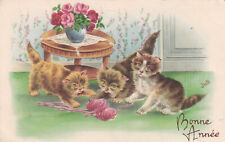 Cpa fantaisie chatons d'occasion  France