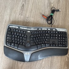 Usado, Teclado ergonômico natural Microsoft 4000 v1.0 KU-0462 preto com fio USB testado  comprar usado  Enviando para Brazil