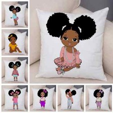 Capa almofada pelúcia macia desenho animado bebê africano menina ambos os lados  comprar usado  Enviando para Brazil
