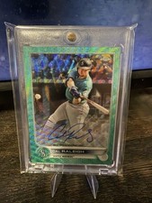 2022 Topps Chrome Cal Raleigh Aqua Wave refrator novato automático /199 Mariners comprar usado  Enviando para Brazil
