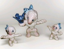 Usado, Porcelana óssea miniatura poodle família kitsch vintage cachorro filhote pássaro comprar usado  Enviando para Brazil