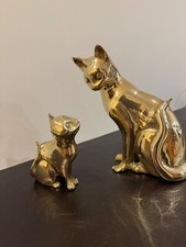 Pair brass cats for sale  ROSS-ON-WYE