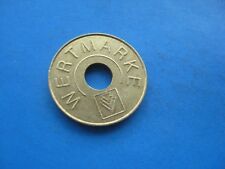 (24C4) 22 mm WERTMARKE KARCHER ALEMANHA LAVAGEM DE CARRO MOEDA TOKEN FURADA COR DOURADA  comprar usado  Enviando para Brazil