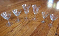 Vtg etched floral for sale  Verona