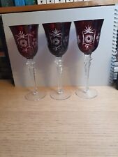 Bohemian wine glass for sale  HUDDERSFIELD