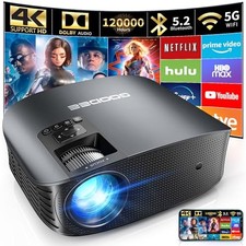 PROYECTOR GOODEE 4K CON WIFI Y BLUETOOTH COMPATIBLE FHD 1080P - GRIS TITANIO segunda mano  Embacar hacia Mexico