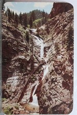 Cartão postal antigo vintage Colorado Springs CO South Cheyenne Canon Seven Falls comprar usado  Enviando para Brazil
