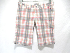 Bermuda Abercrombie & Fitch tamanho 00 rosa bronzeado e branco xadrez cintura super baixa comprar usado  Enviando para Brazil