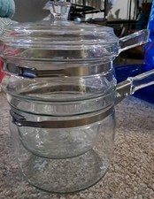 Panela de molho Pyrex Flameware vidro caldeira dupla 6763-L 1,5 qt original completa comprar usado  Enviando para Brazil