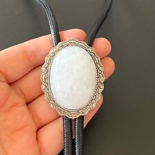 Base de renda prata cristal rocha quartzo masculino bolo gravata corda encerada colar de casamento comprar usado  Enviando para Brazil