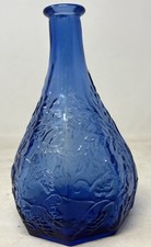 Blue glass vase for sale  DEESIDE