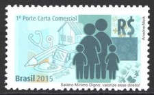 BRASIL: SALÁRIO MÍNIMO DIGNO 2015 - SEM MARCA DE CHARNEIRA (K1) comprar usado  Enviando para Brazil