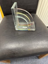 Clear glass bookend for sale  LINCOLN