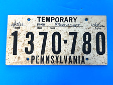 1972 pennsylvania temporary for sale  Osteen