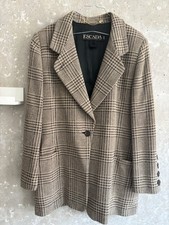 Schicker Oversized Escada Sakko Blazer aus Schurwolle Gr 44 Kariert, usado comprar usado  Enviando para Brazil